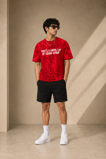 UrbanFit Men's White Graphic Oversized T-Shirt – Premium Streetwear Casual Tee