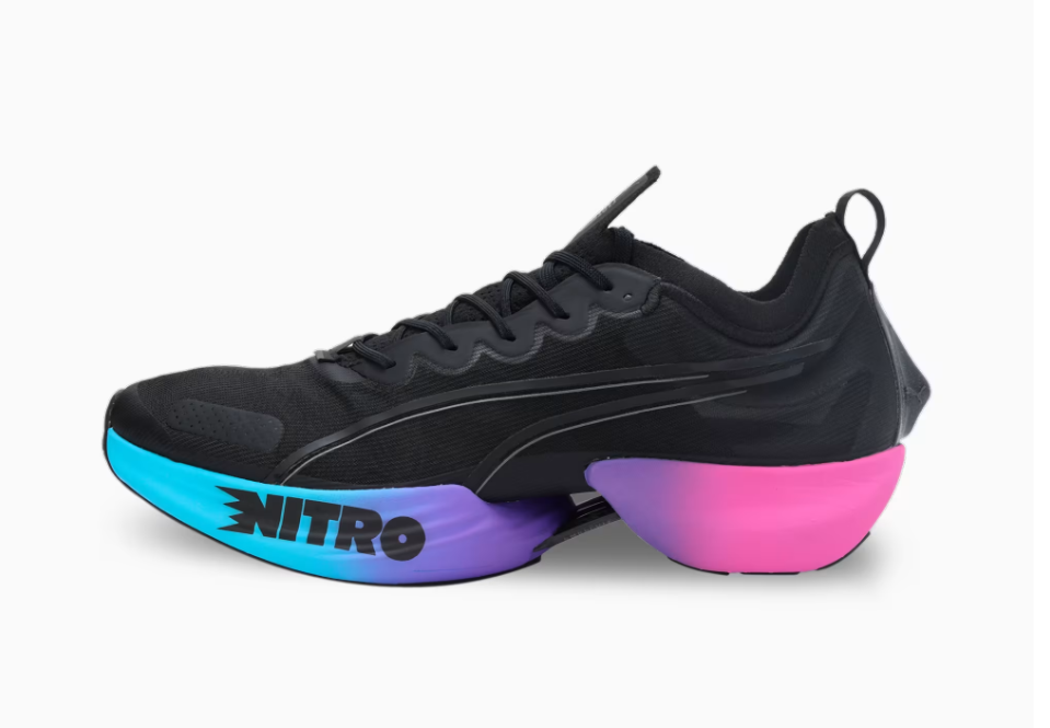 Puma Nitro Men's Running Shoes – Black, Blue & Pink