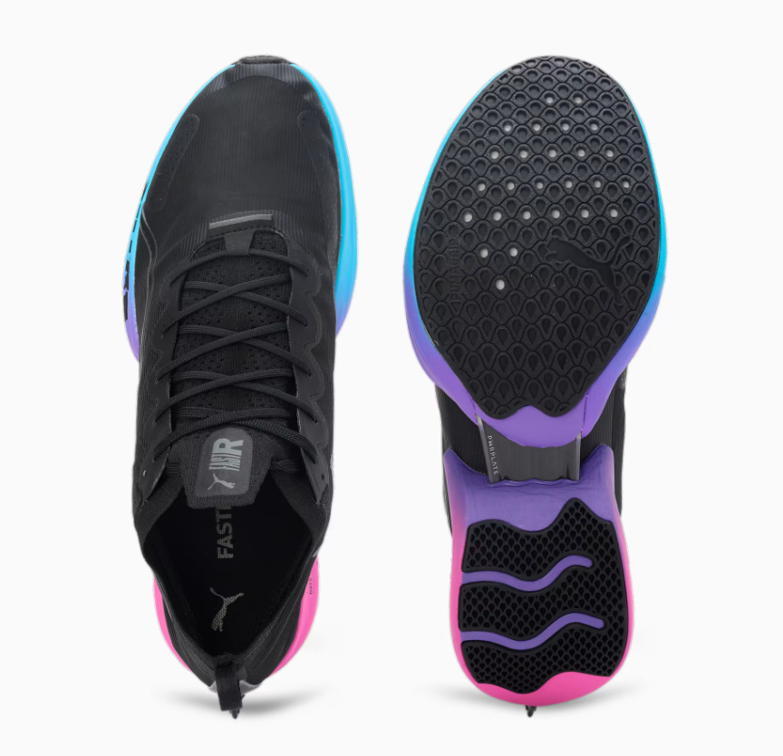 Puma Nitro Men's Running Shoes – Black, Blue & Pink