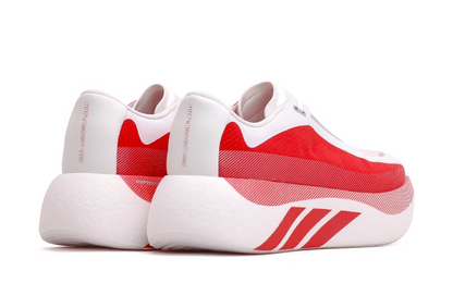 UrbanFit Men's White & Red Performance Running Shoes – Lightweight Athletic Sports